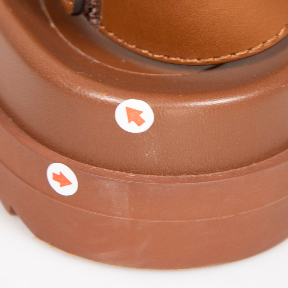 Gucci Brown Leather GG Cutout Sandals