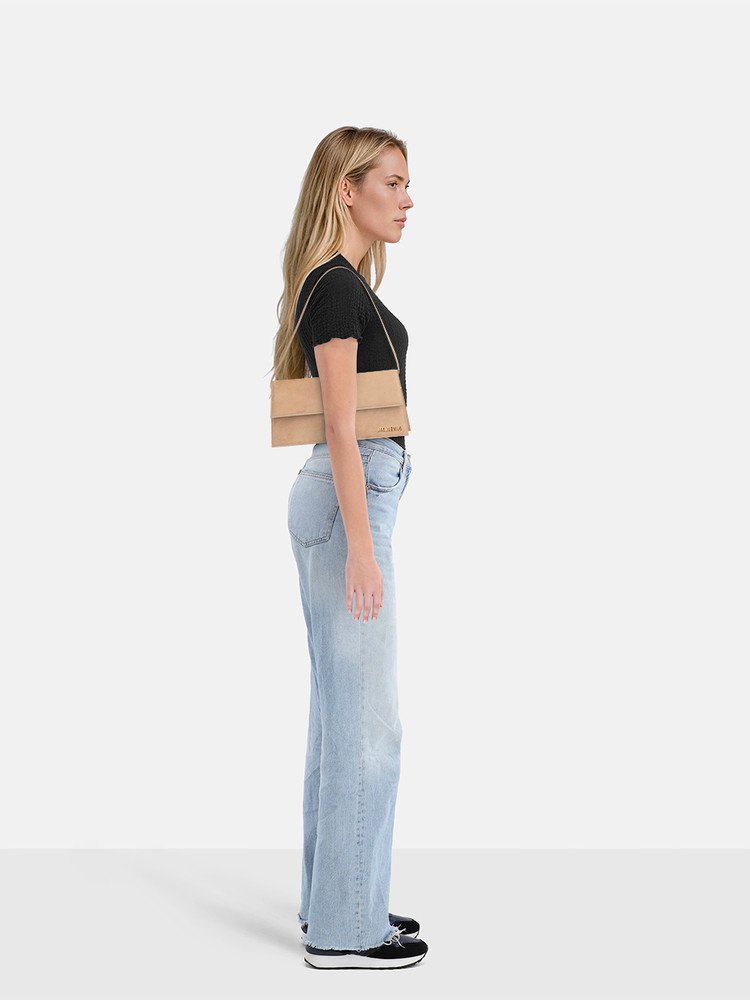 Jacquemus Brown Suede Le Bambino Long Bag