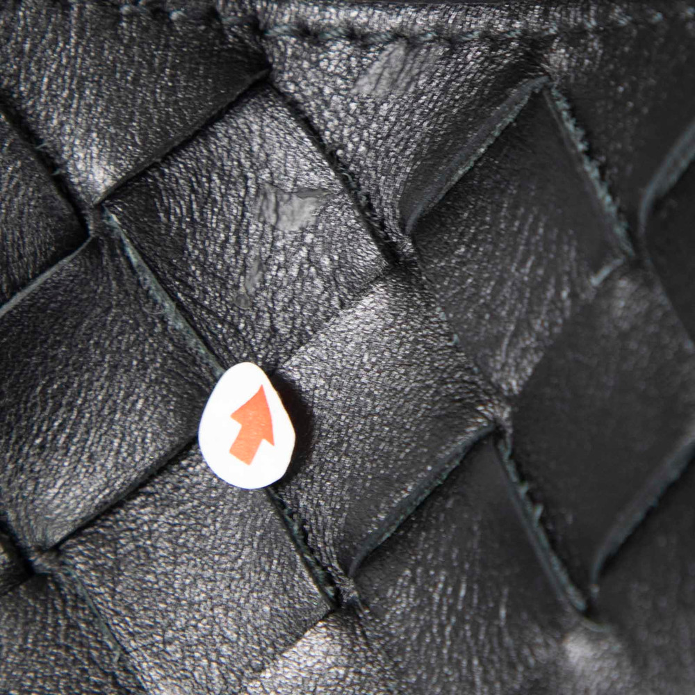 Bottega Veneta Black Leather Intrecciato Cube Tote Bag