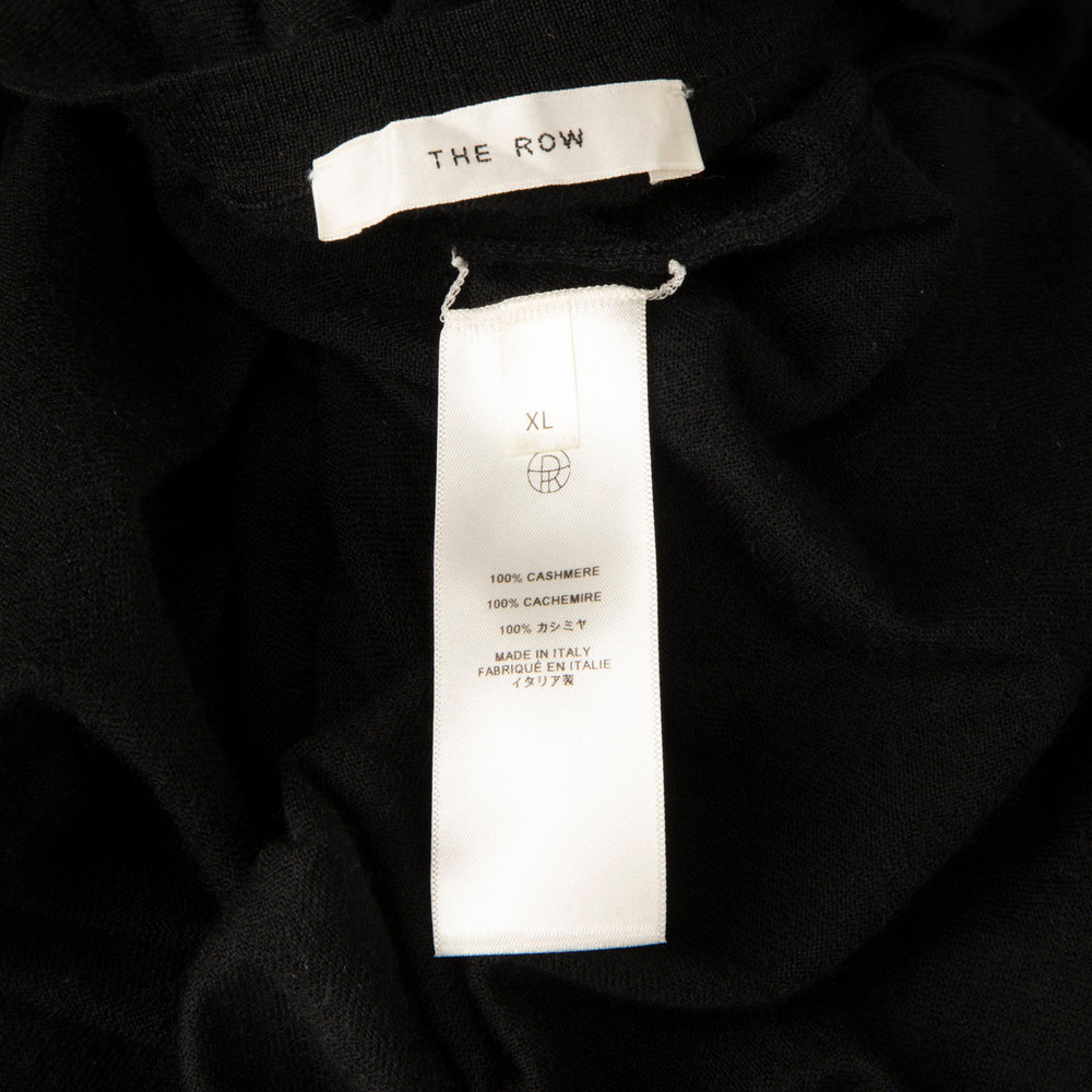 The Row Black Cashmere Mid Sleeve Dress