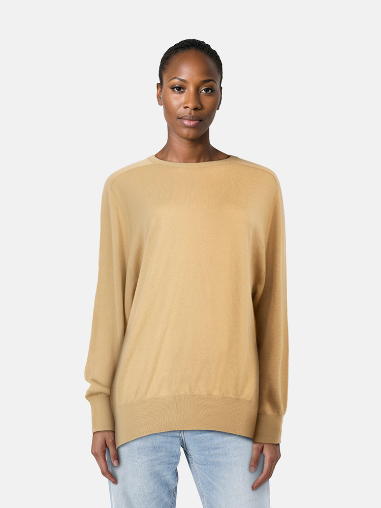 The Row Brown Cashmere Knit Top