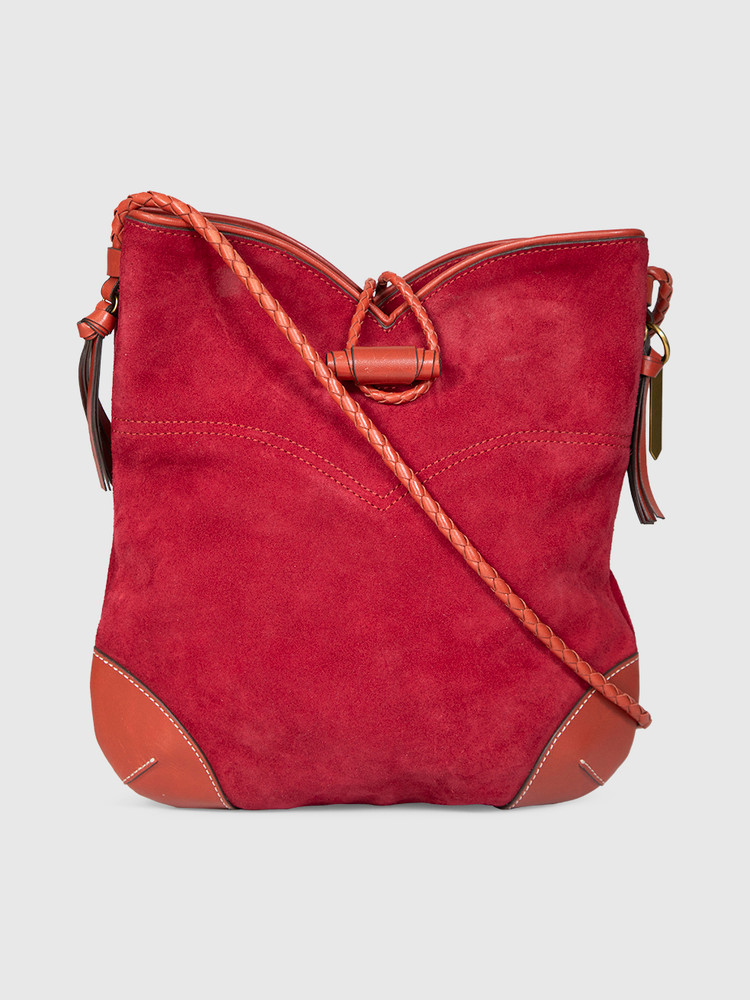 Isabel Marant Red Suede Shoulder Bag