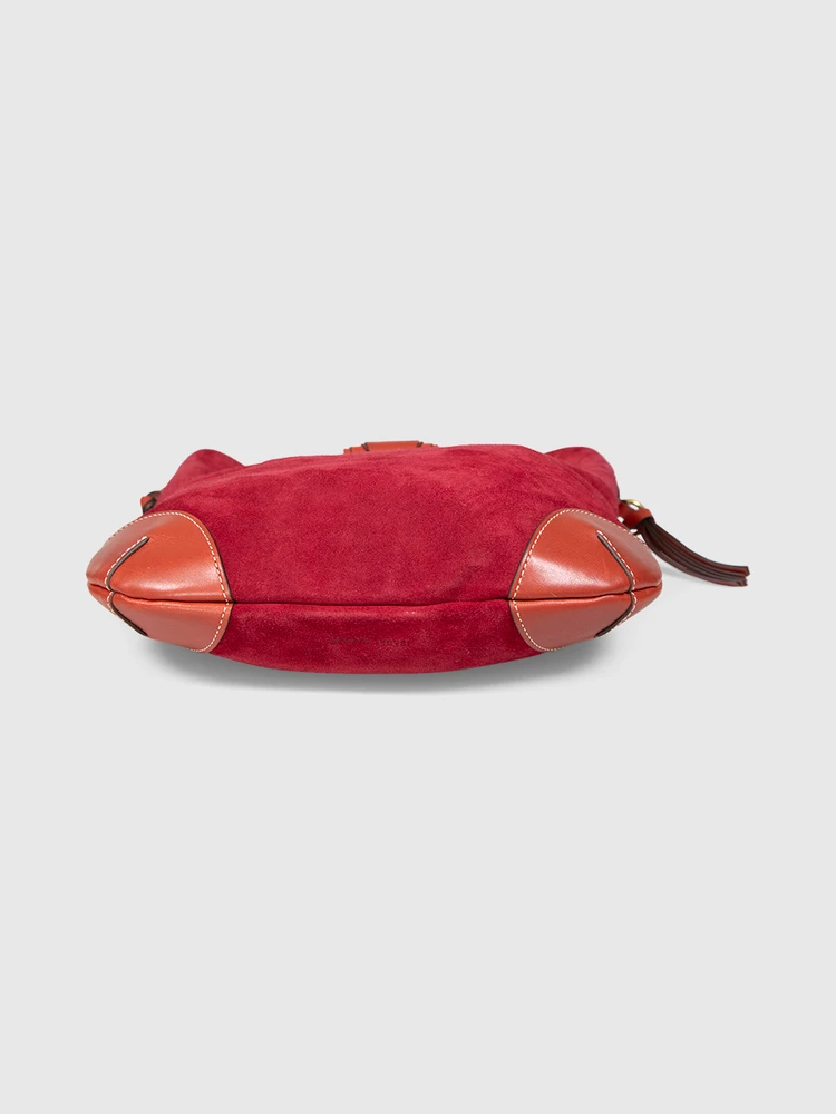 Isabel Marant Red Suede Shoulder Bag