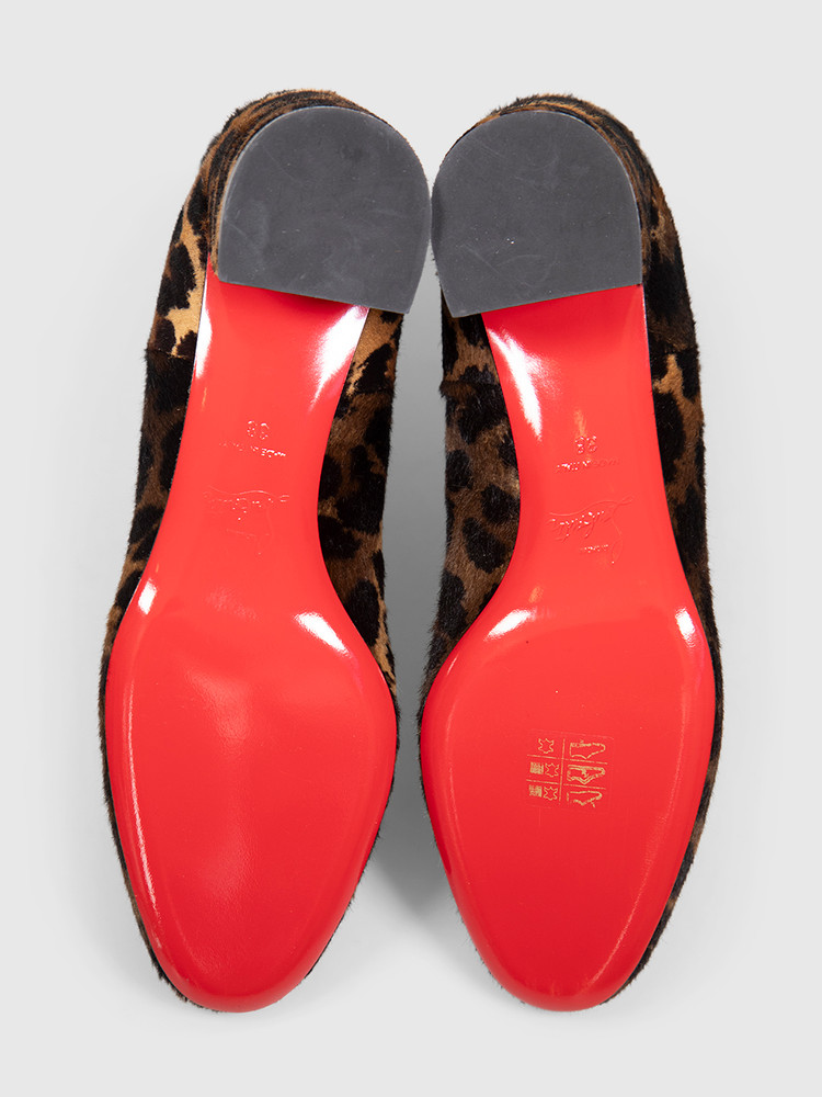 Christian Louboutin Turelastic 55 Leopard Pony Calfskin Boots