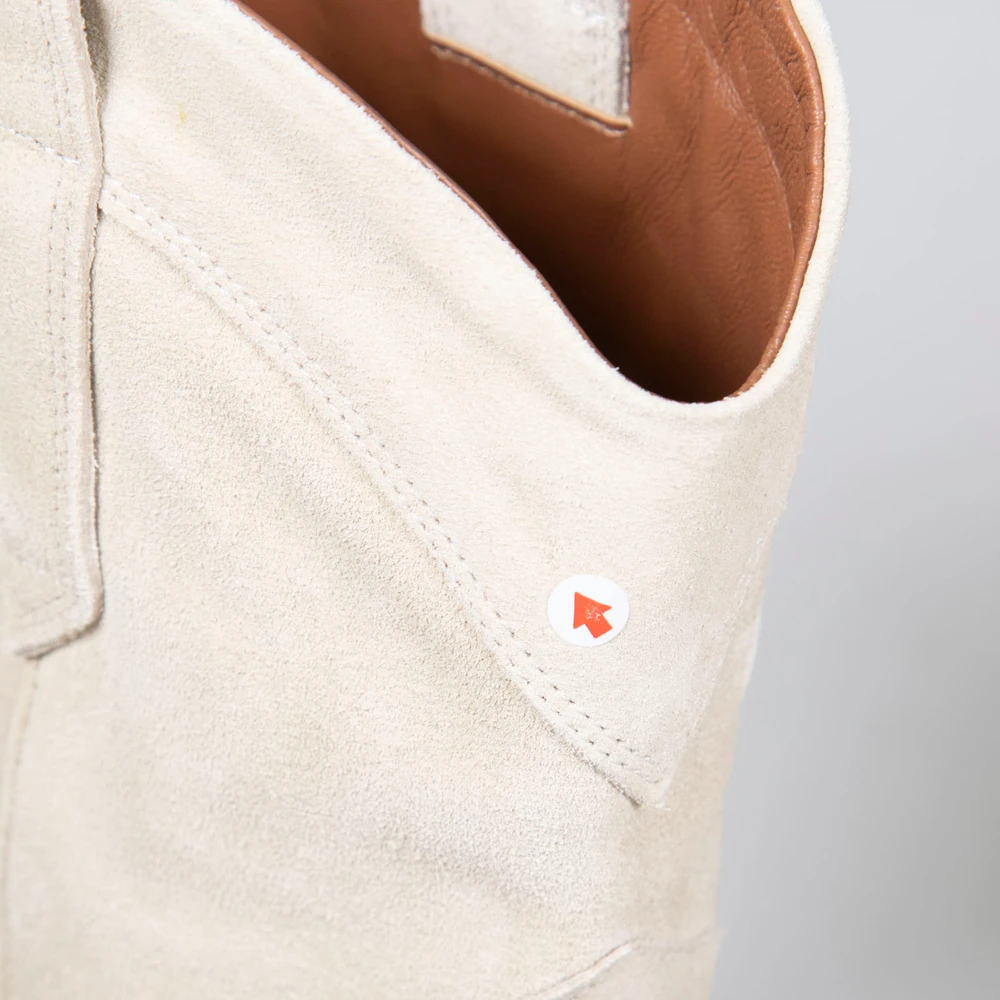 Paris Texas Ecru Suede Cowboy Boots