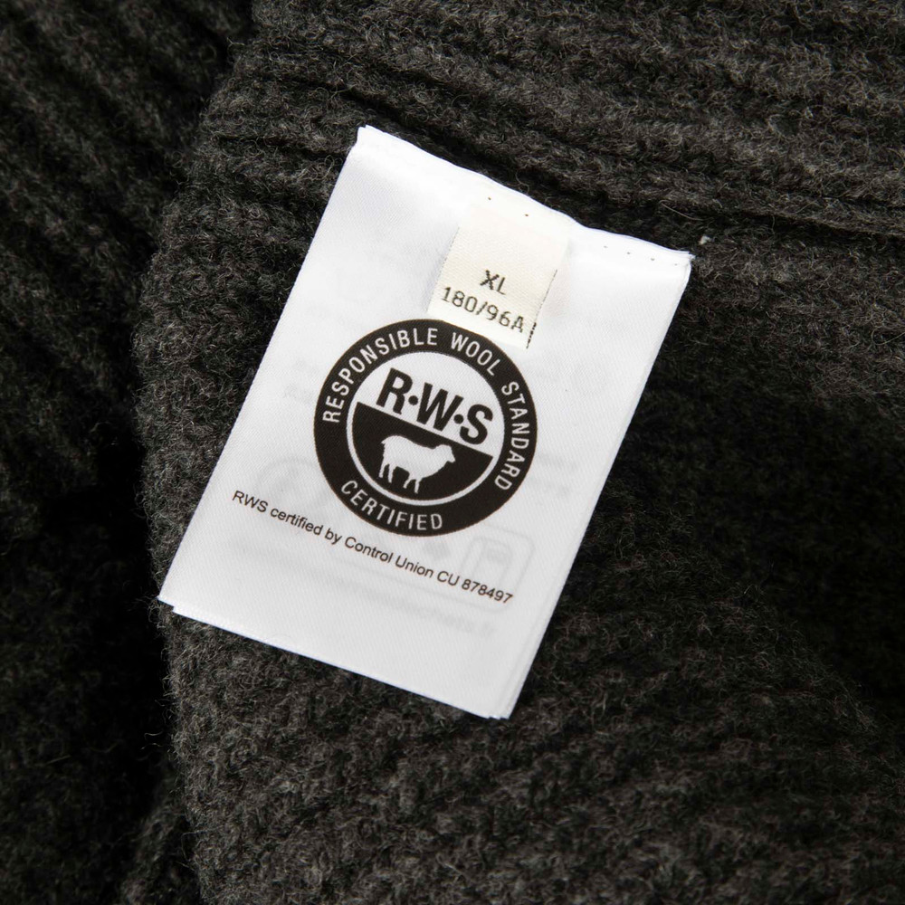 Totême Grey Ribbed Wool Cardigan