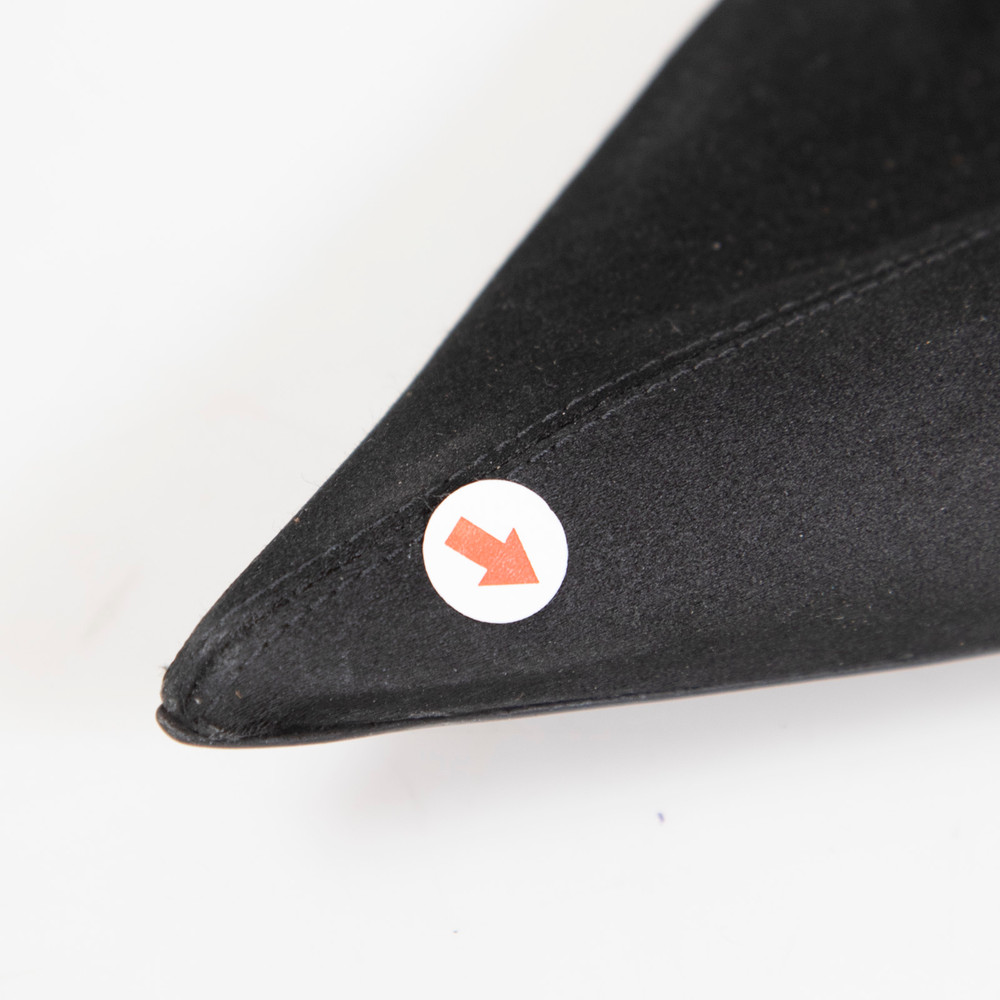 Saint Laurent Black Satin Pointed Toe Flats