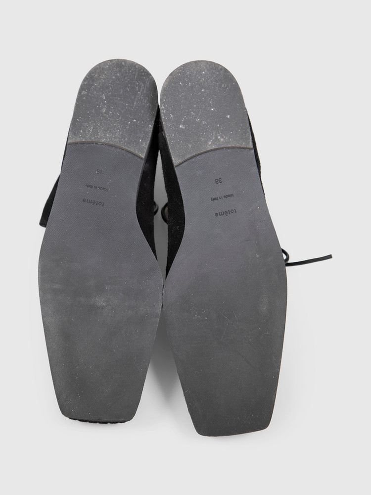 Totême Black Suede Ankle Boots