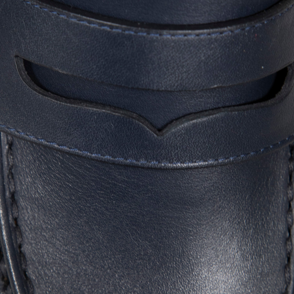 Gabriela Hearst Navy Leather Thick Soled Loafers
