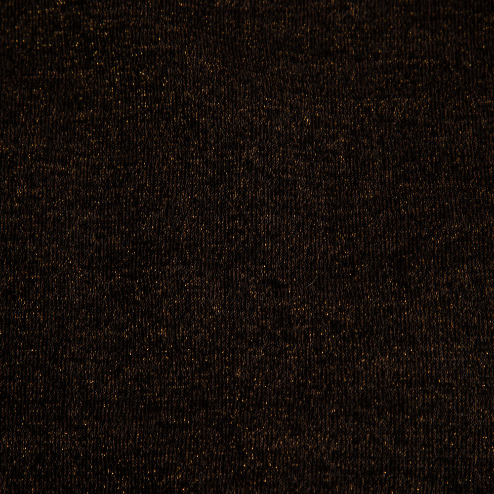N. PEAL Black & Gold Cashmere Metallic Knit Turtleneck