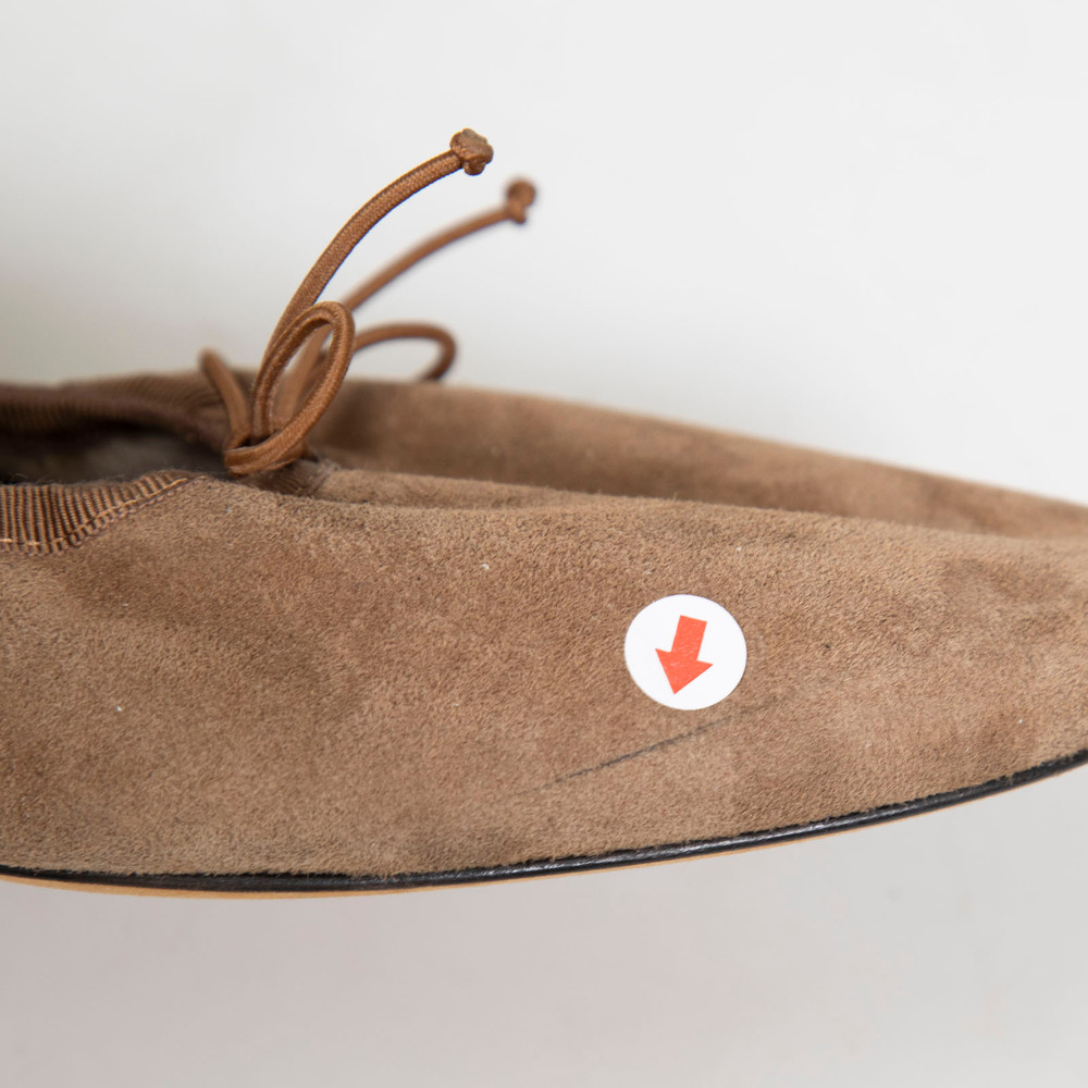The Row Brown Suede Awar Shearling Lined Pumps