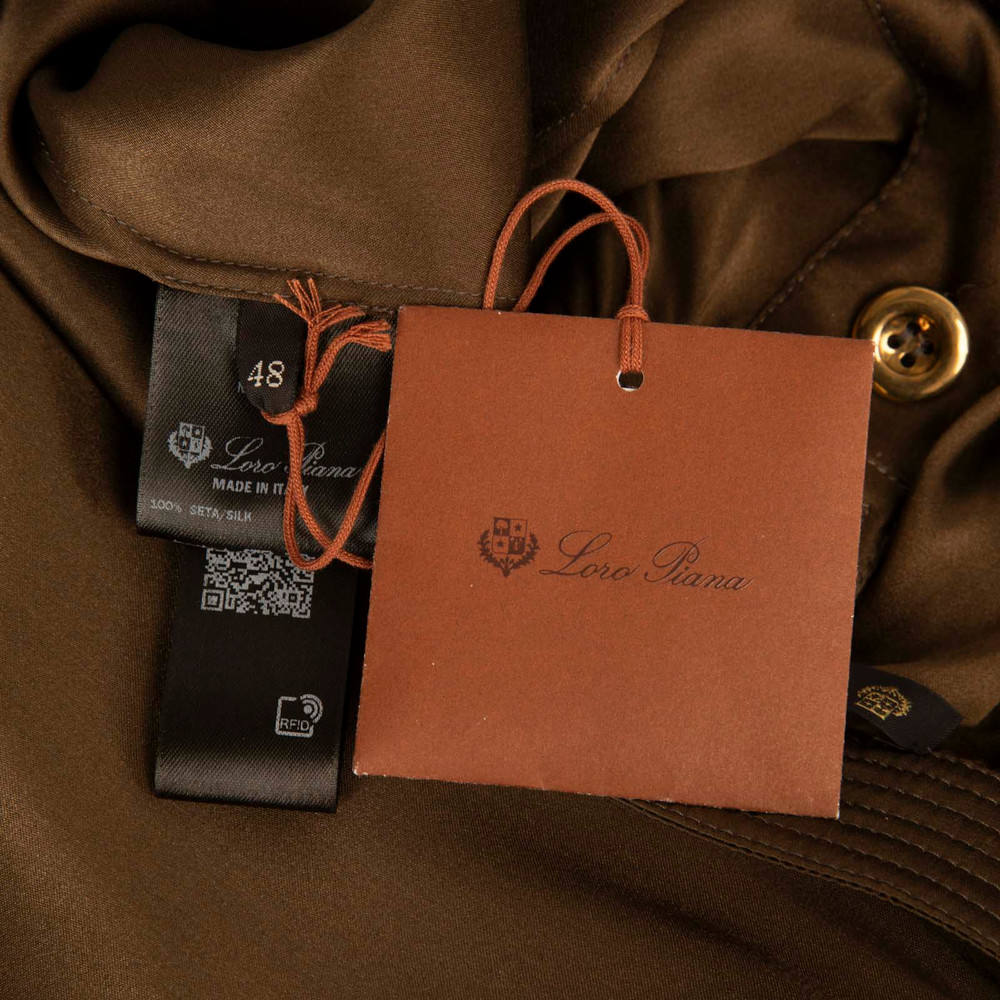 Loro Piana Brown Silk Josephine Blouse