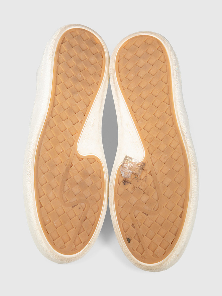 Bottega Veneta White Intrecciato Sawyer Slip On Trainers