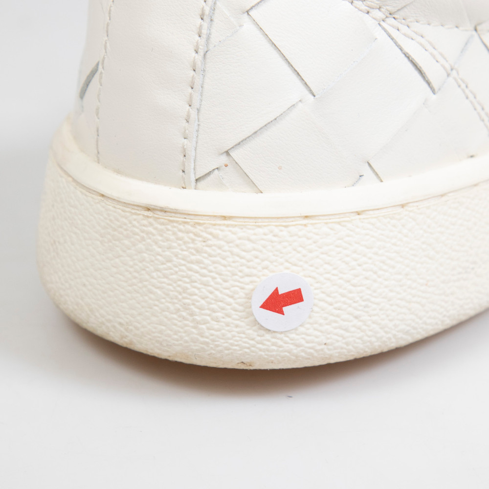 Bottega Veneta White Intrecciato Sawyer Slip On Trainers
