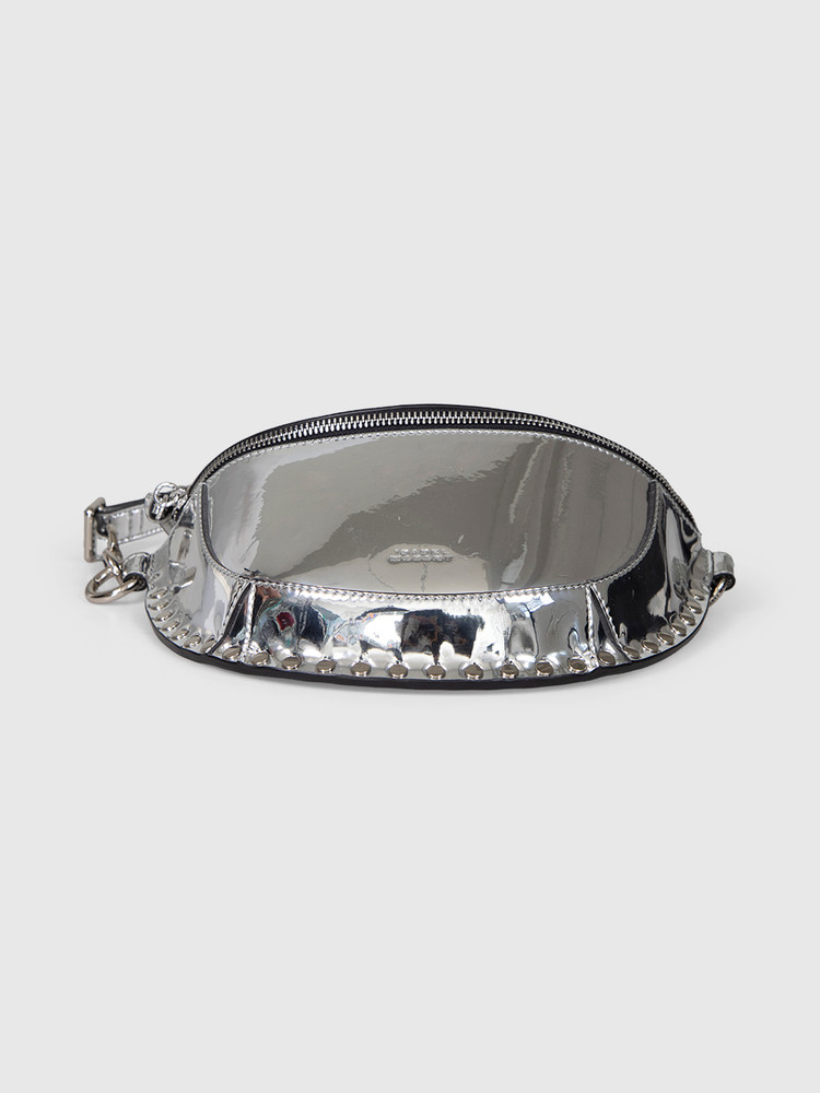 Isabel Marant Silver Skano Studded Leather Belt Bag