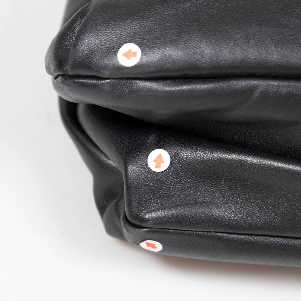 The Row Black Leather Bourse Clutch Bag