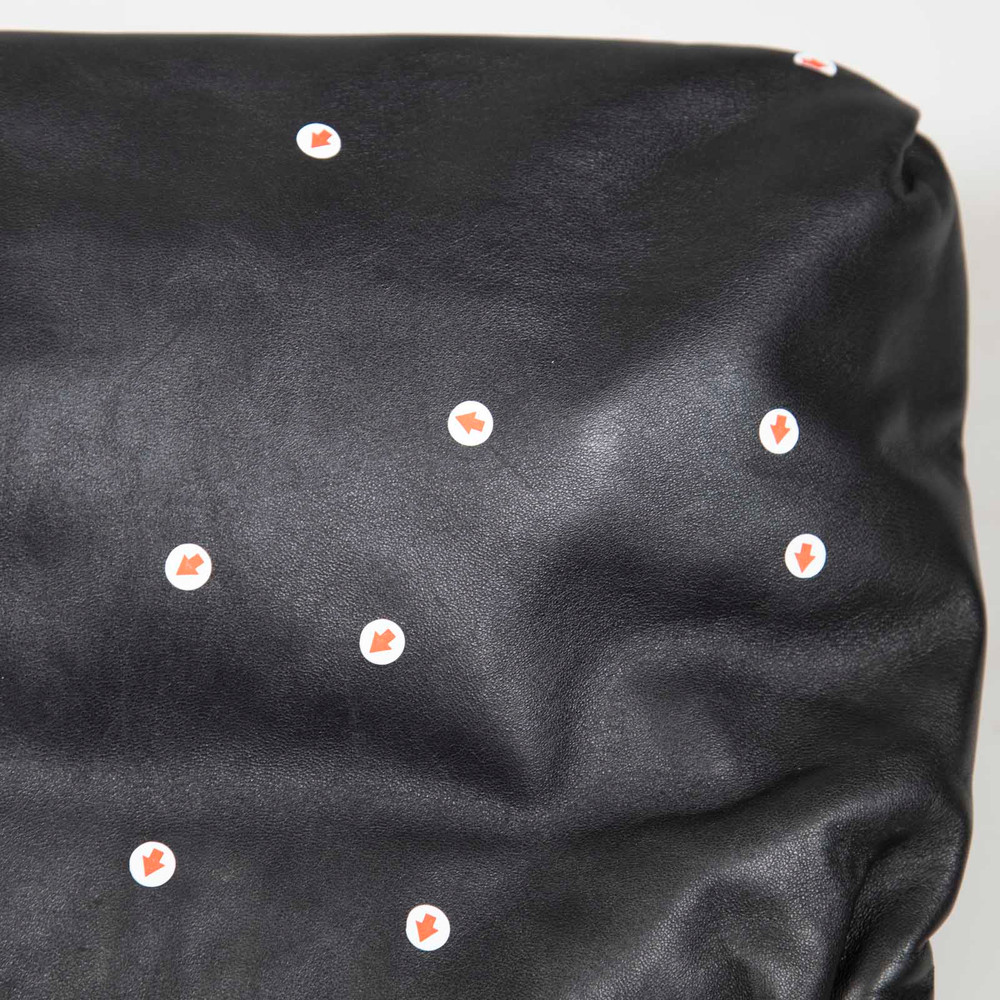 The Row Black Leather Bourse Clutch Bag