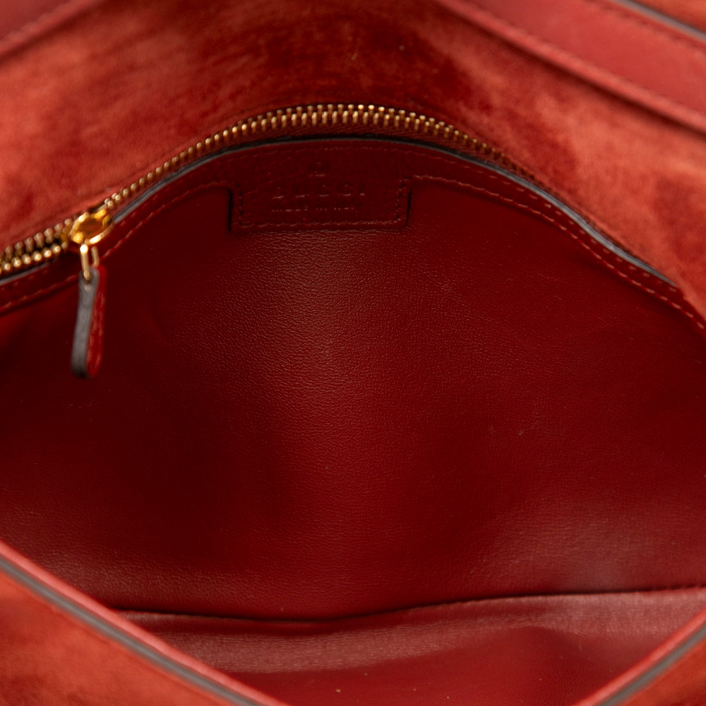 Gucci Red Suede Blondie Bag