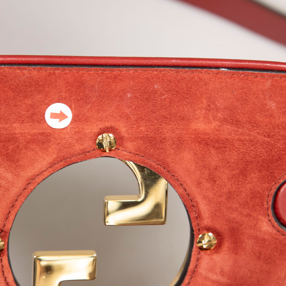 Gucci Red Suede Blondie Bag
