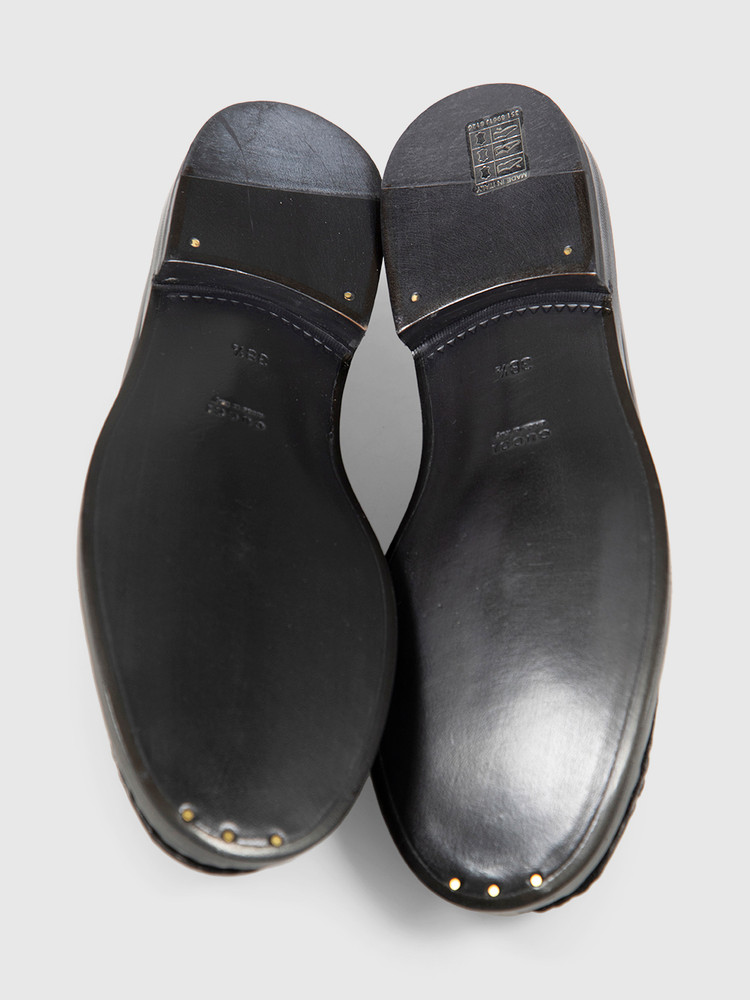 Gucci Black Leather GG Loafers