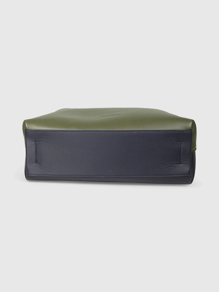 J.W.Anderson Green & Navy Leather Corner Bag