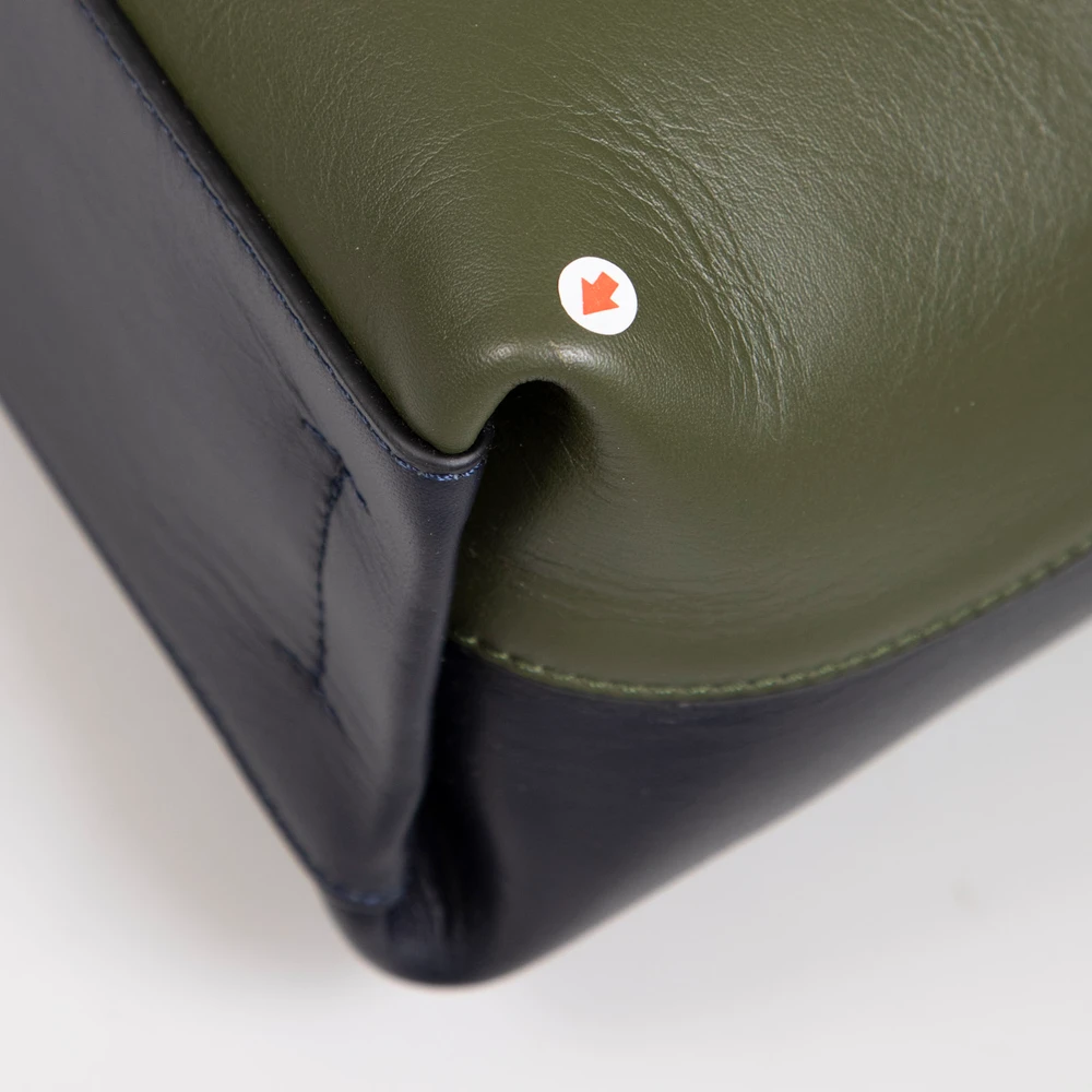 J.W.Anderson Green & Navy Leather Corner Bag