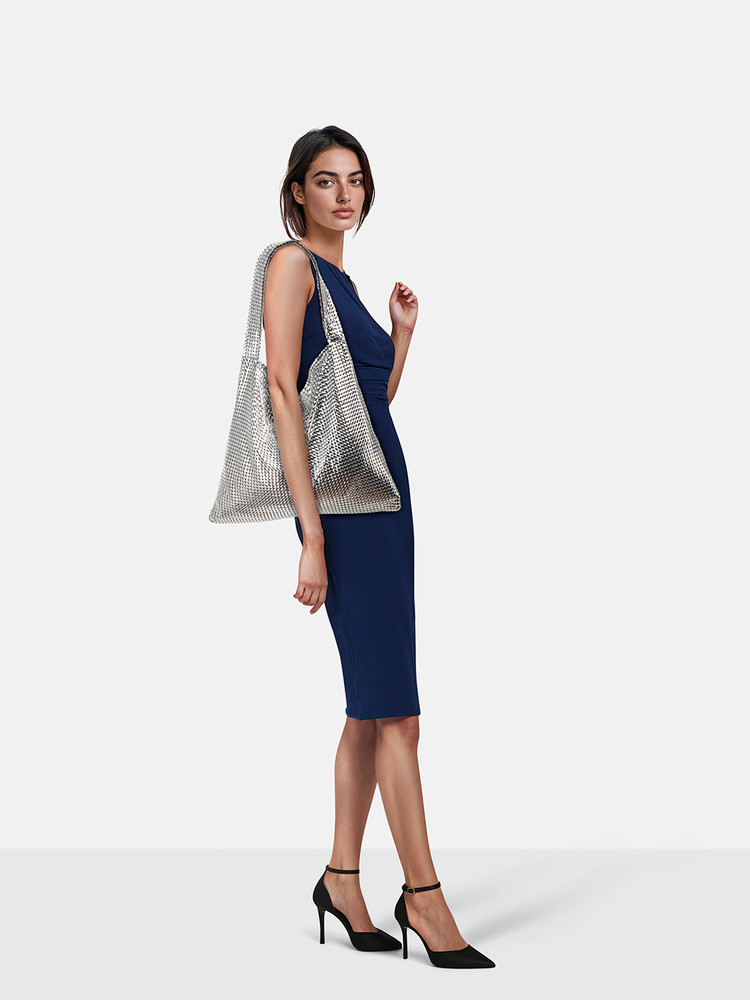 Paco Rabanne Silver Chainmail Pixel Bag