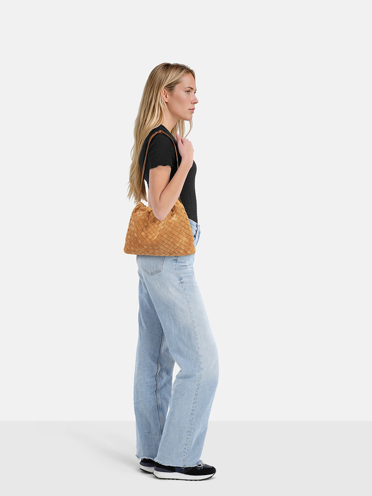 Bottega Veneta Brown Suede Dust Bag Shoulder Bag