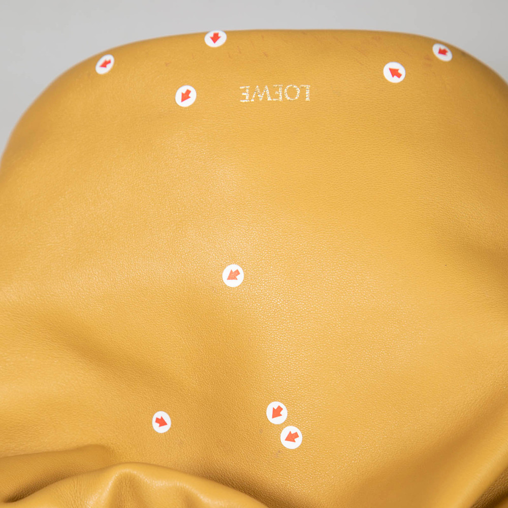 Loewe Mustard Yellow Leather Medium Flamenco Bag