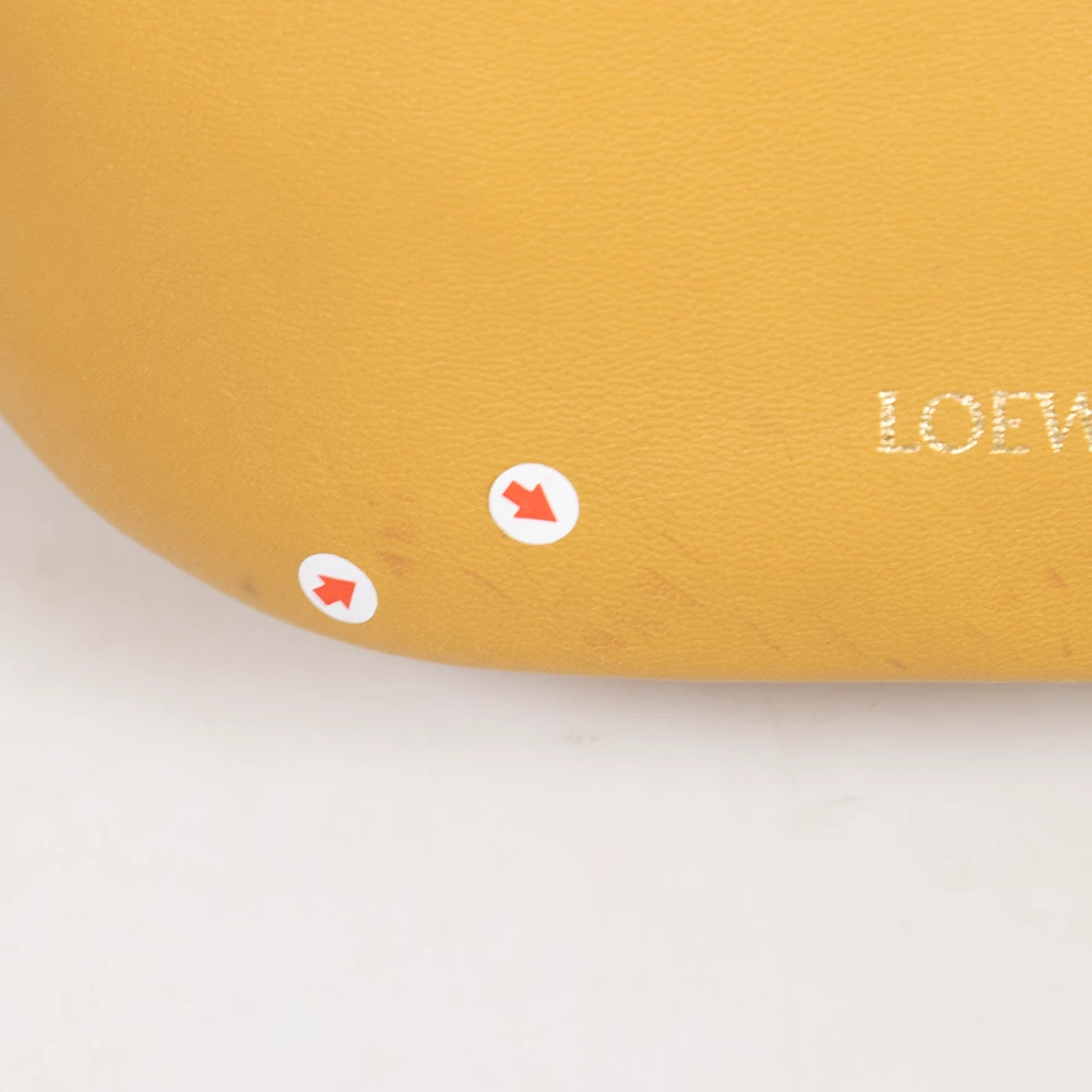 Loewe Mustard Yellow Leather Medium Flamenco Bag