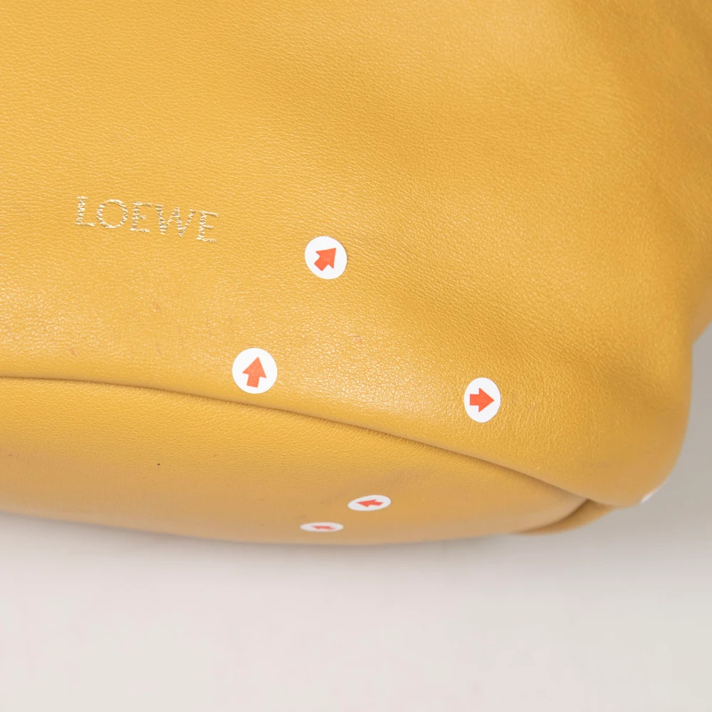 Loewe Mustard Yellow Leather Medium Flamenco Bag