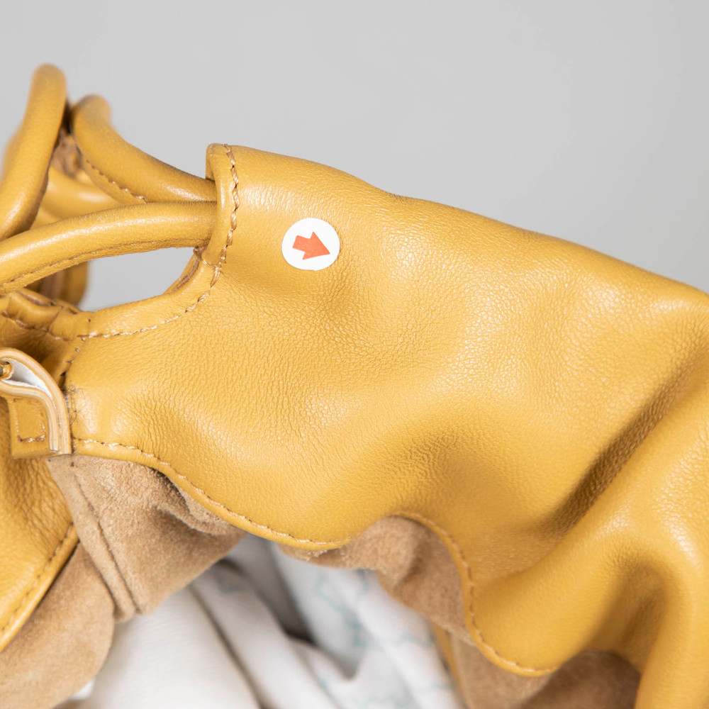Loewe Mustard Yellow Leather Medium Flamenco Bag