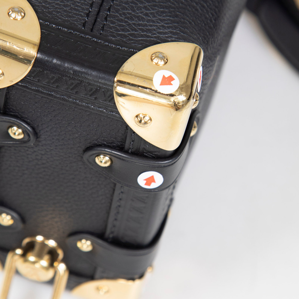 Louis Vuitton Black Leather Side Trunk PM Bag