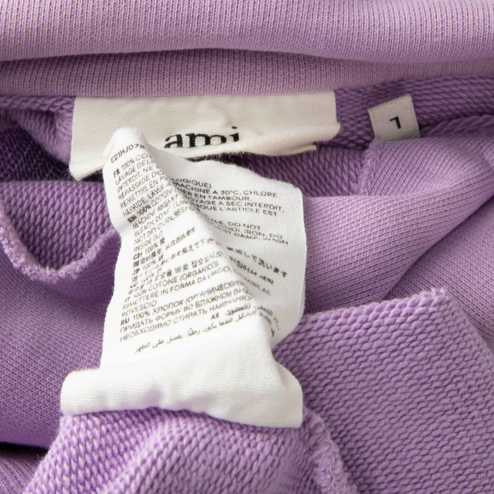 AMI Purple Logo Embroidered Sweatshirt