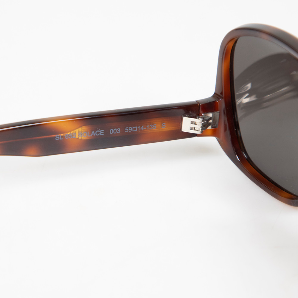 Saint Laurent Tortoiseshell Aviator Solace Sunglasses