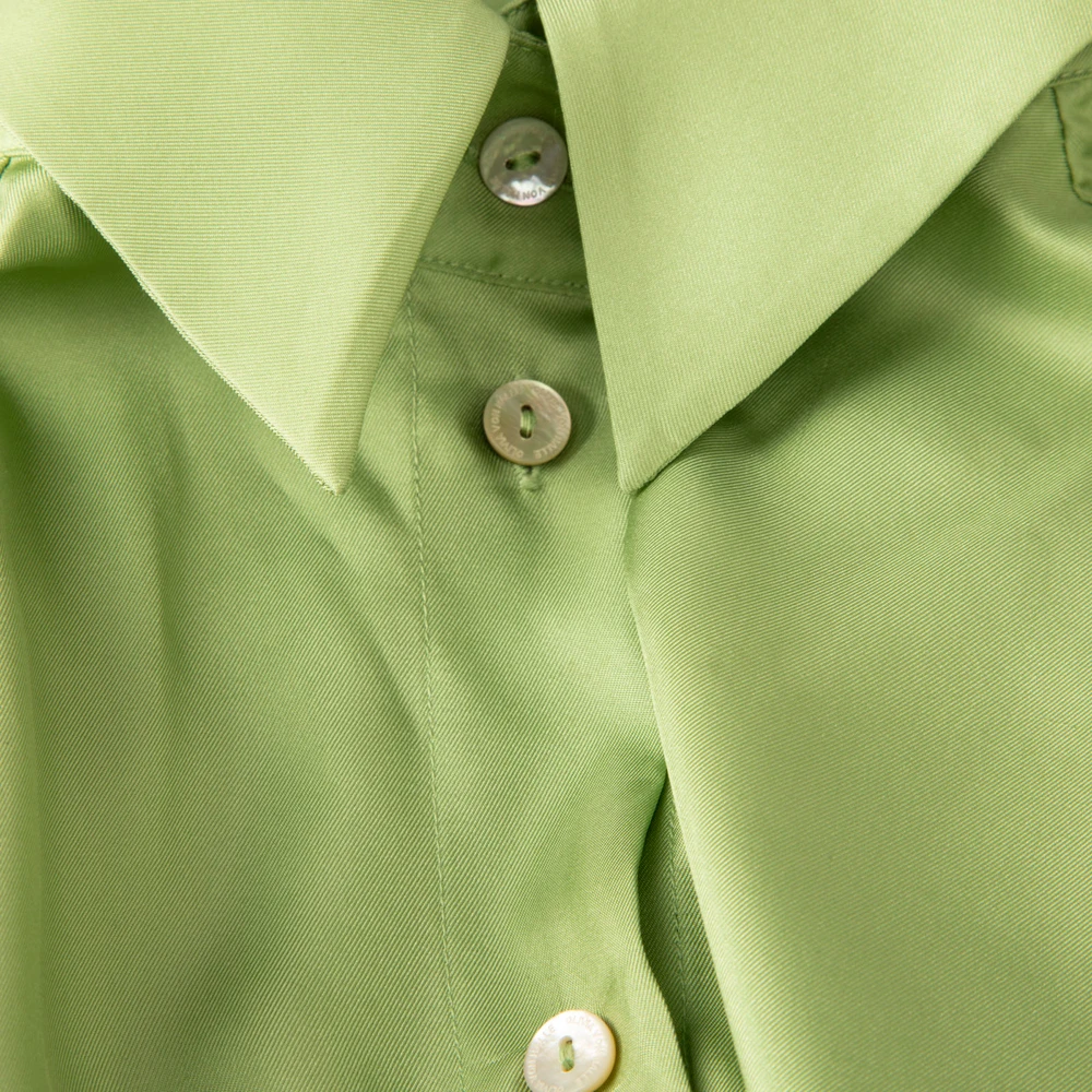 Olivia Von Halle Green Silk Pyjama Set