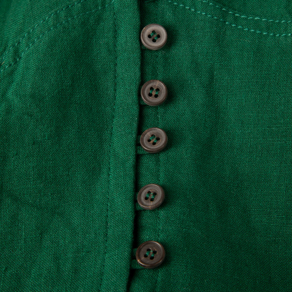 Three Graces London Green Midi Rose Dress