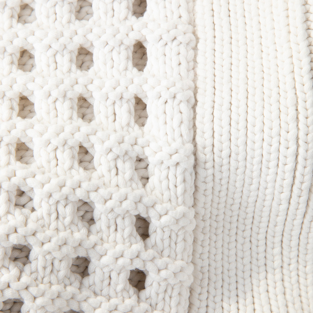 Tibi Ecru Open Knit Vest
