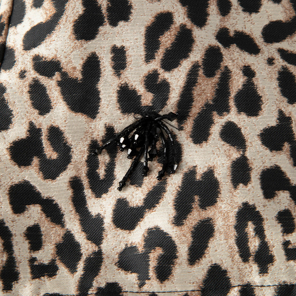 Second Hand Ganni Brown Leopard Print Mini Skirt