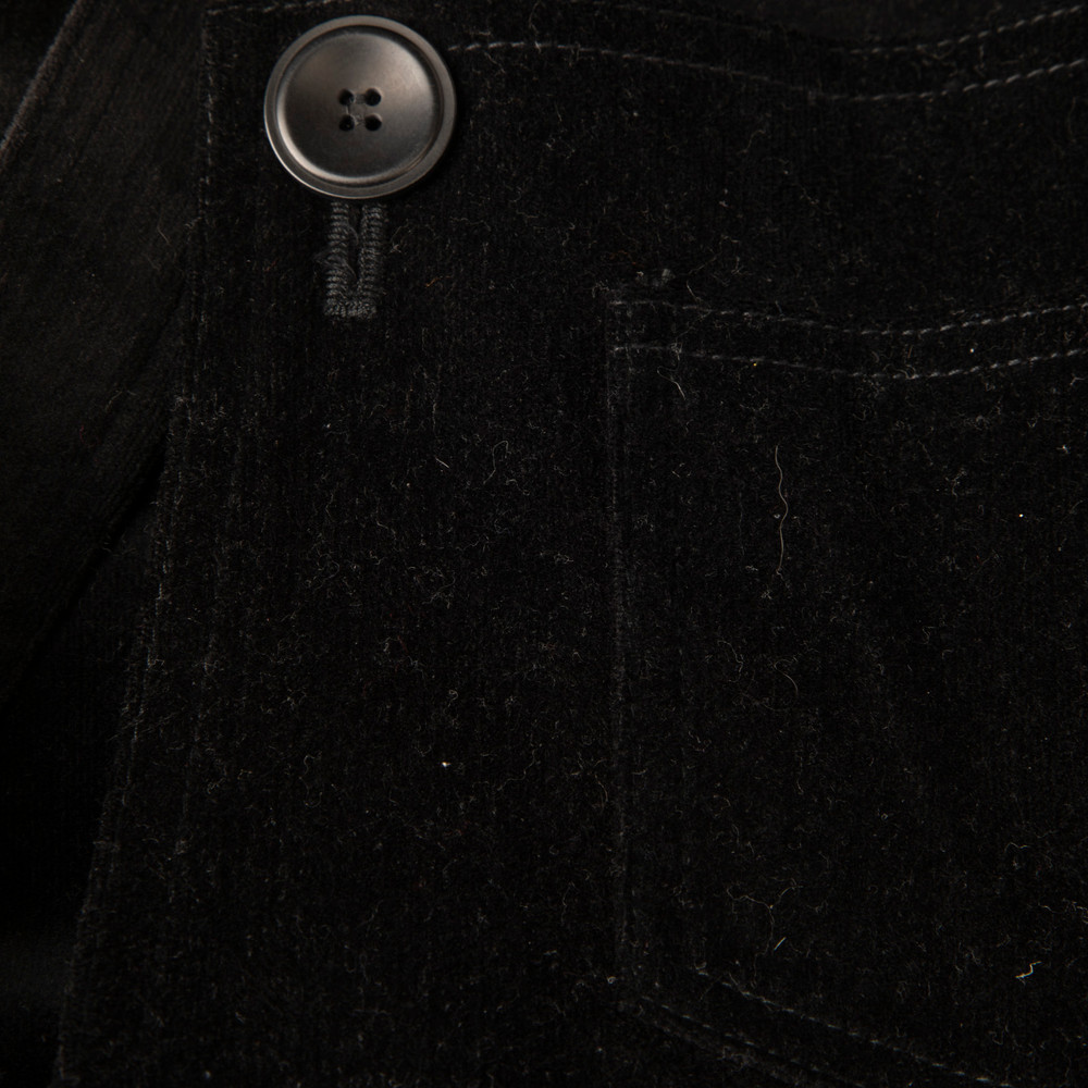 Reformation Black Velvet Wide Leg Dungarees