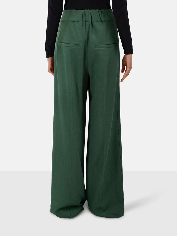 Veronica Beard Green High Rise Trousers