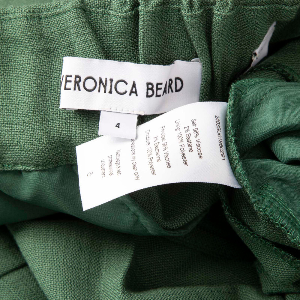 Veronica Beard Green High Rise Trousers