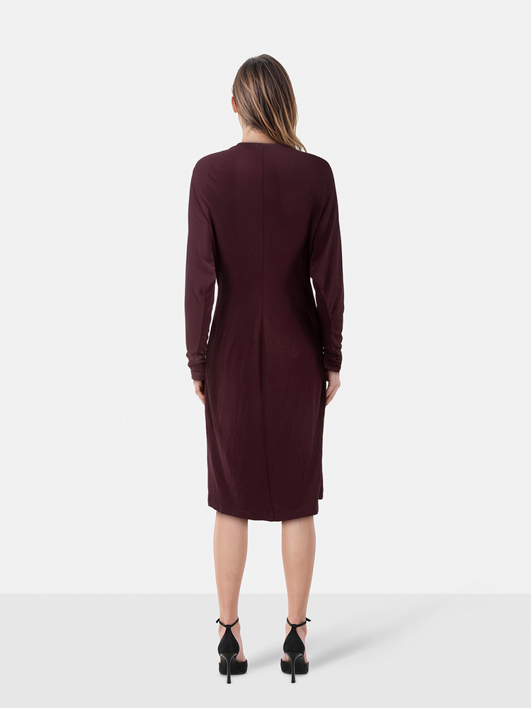 Anine Bing Burgundy Twist Detail Dress