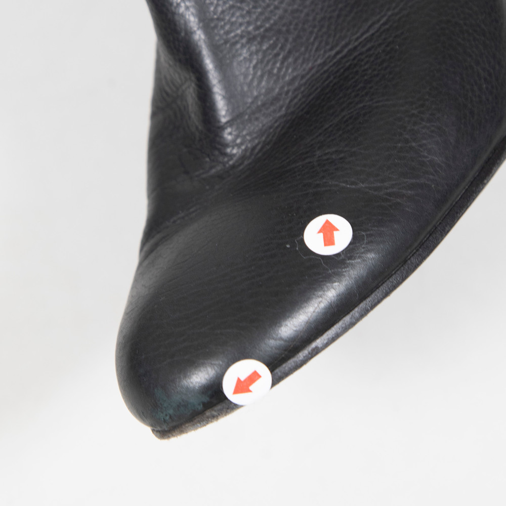 Lanvin Black Leather Knee High Boots