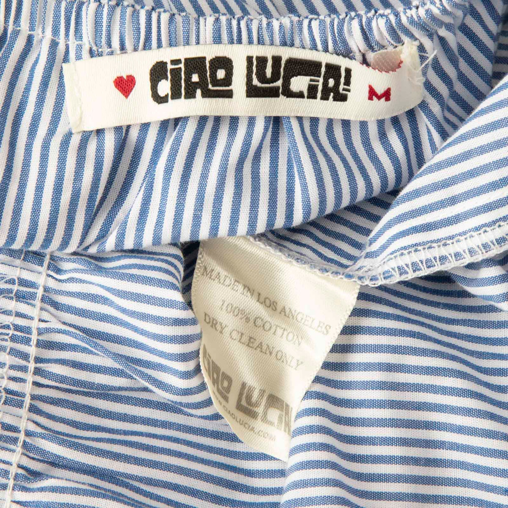 Ciao Lucia Blue & White Striped Mini Dress