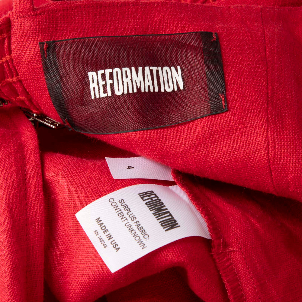 Reformation Red Mini Sleeveless Dress