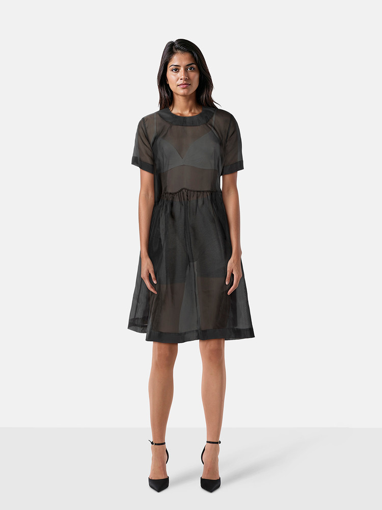 Baum und Pferdgarten Black Sheer Midi Dress