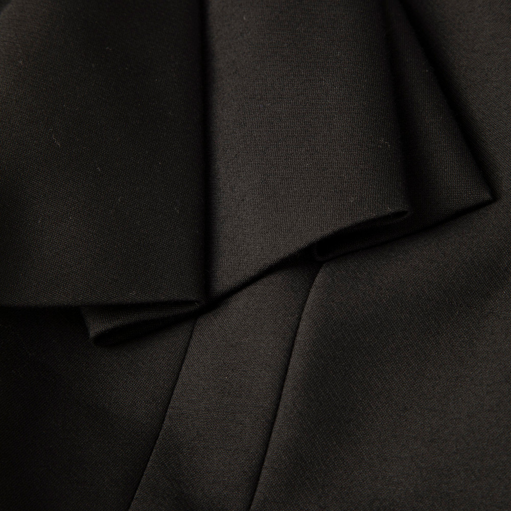 Alexander McQueen Black Pleated Shoulder Top