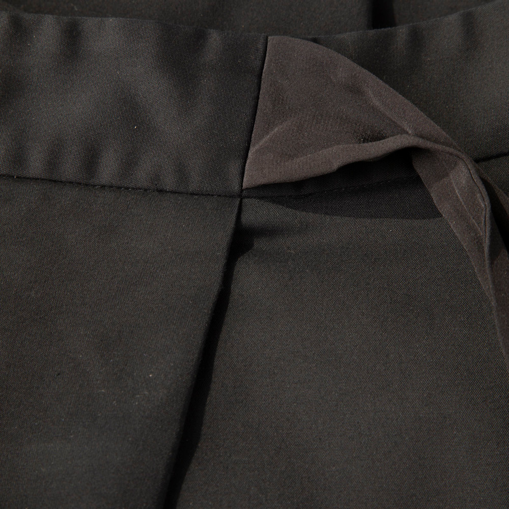 Tibi Black Wide Leg Waist Tie Trousers