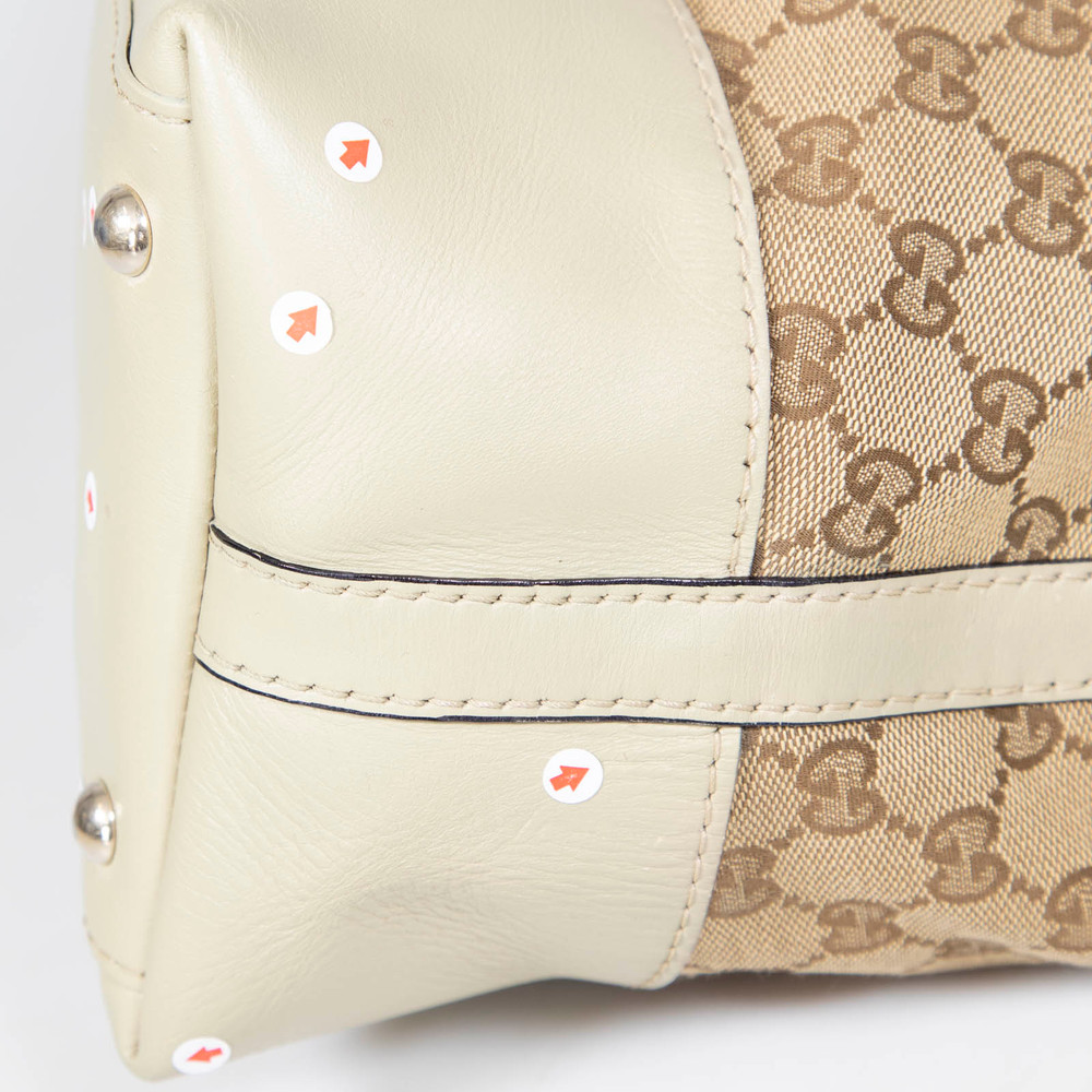 Gucci Beige Monogram Lovely Heart Hobo Bag